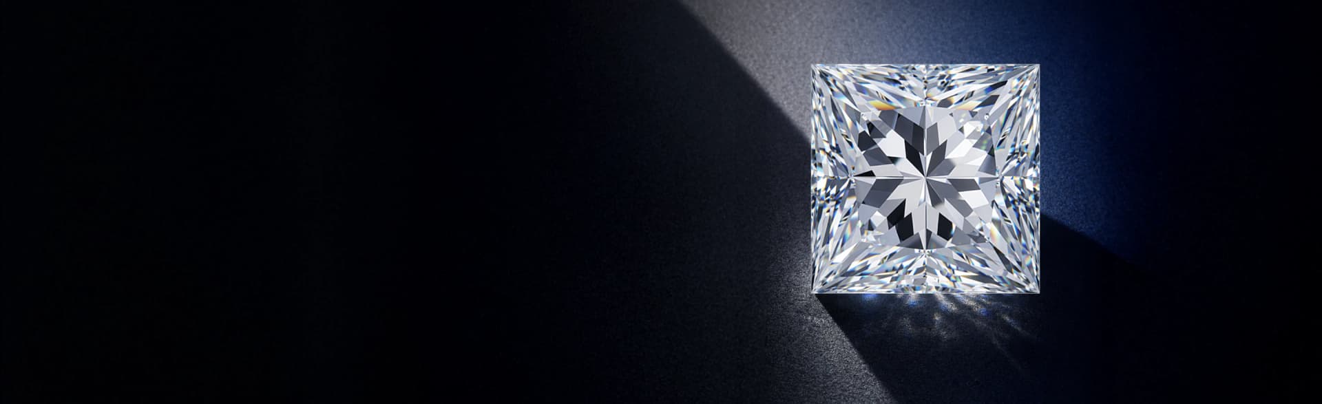 Princess-cut lab-grown diamond