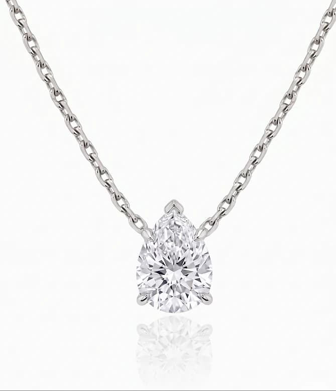 Solitaire diamond necklace
