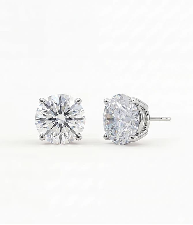Exclusive solitaire stud earrings